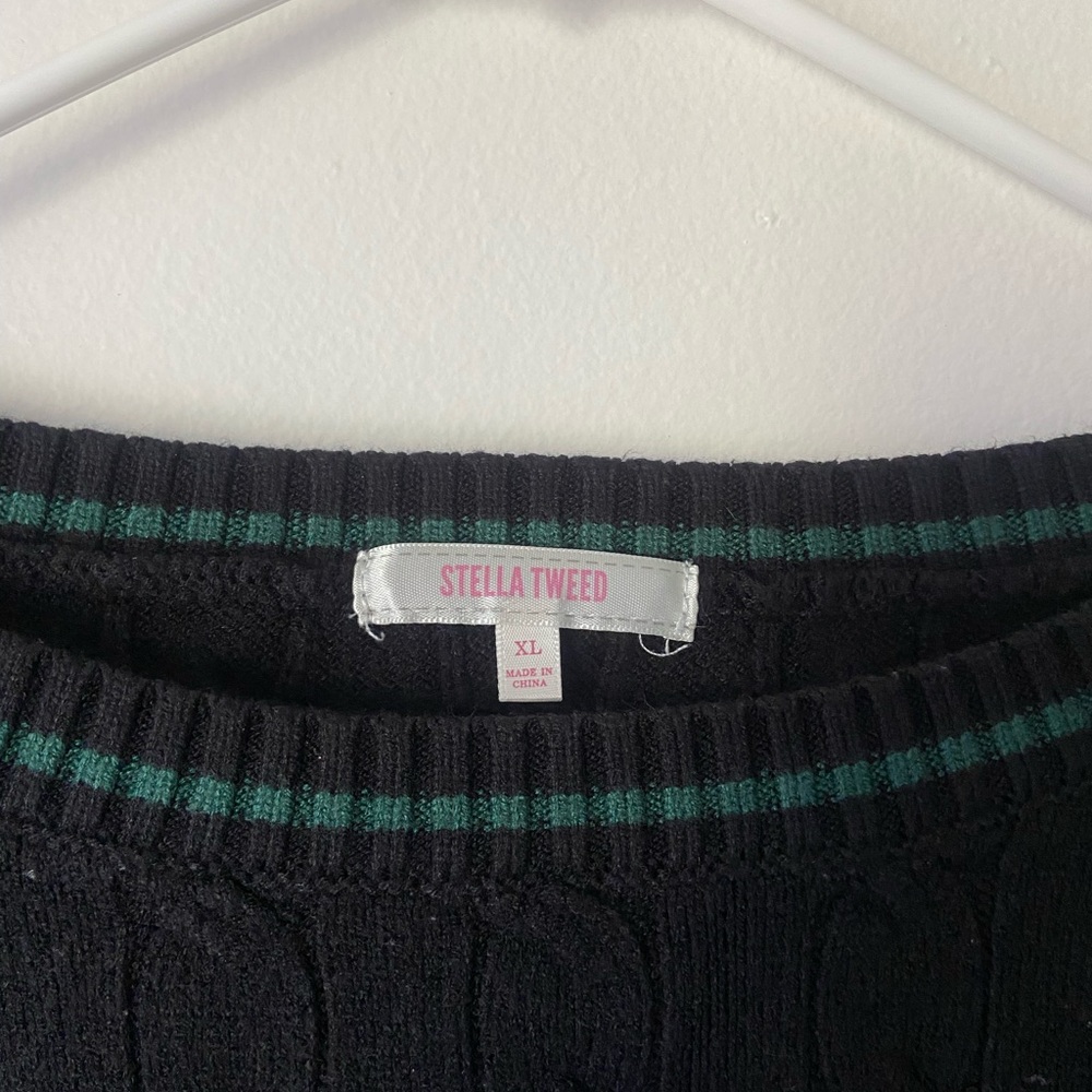 Stella Tweed Boston Cropped Varsity Sweater - Picture 4 of 10
